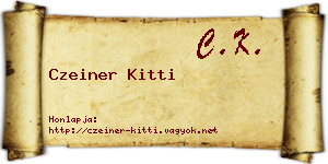 Czeiner Kitti névjegykártya